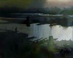 Puerto fluvial, boceto - RAFAEL DíAZ MADERUELO