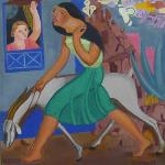 Mujer con cabra - ELENA MARCHINI