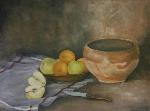Bodegón naranjas y manzanas - VíCTOR CALVO